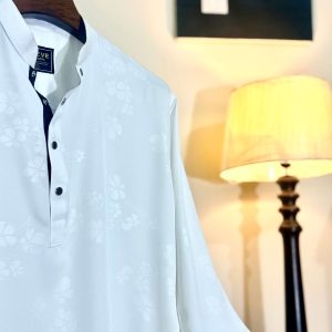 White Floral Luxury Panjabi