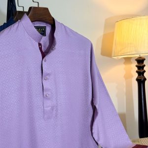 Sweet Mauve Textured Panjabi